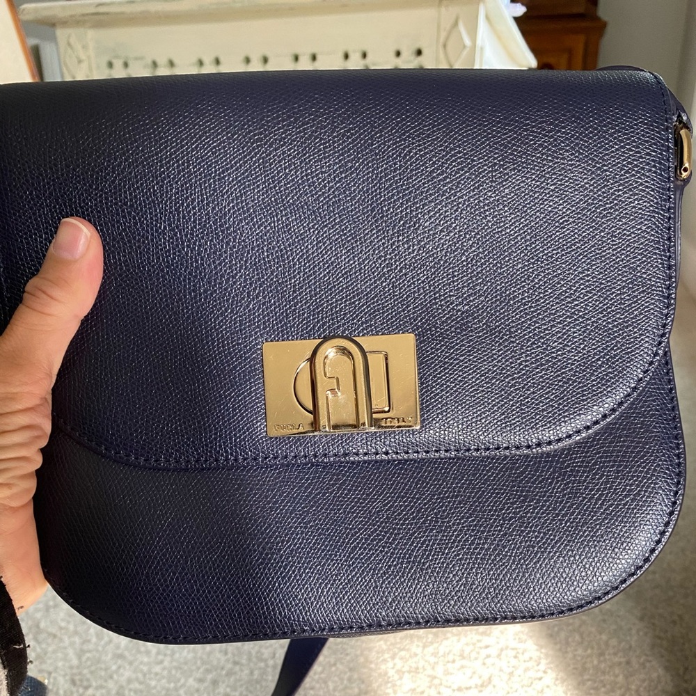 Furla 1927 shoulder bag in navy blue